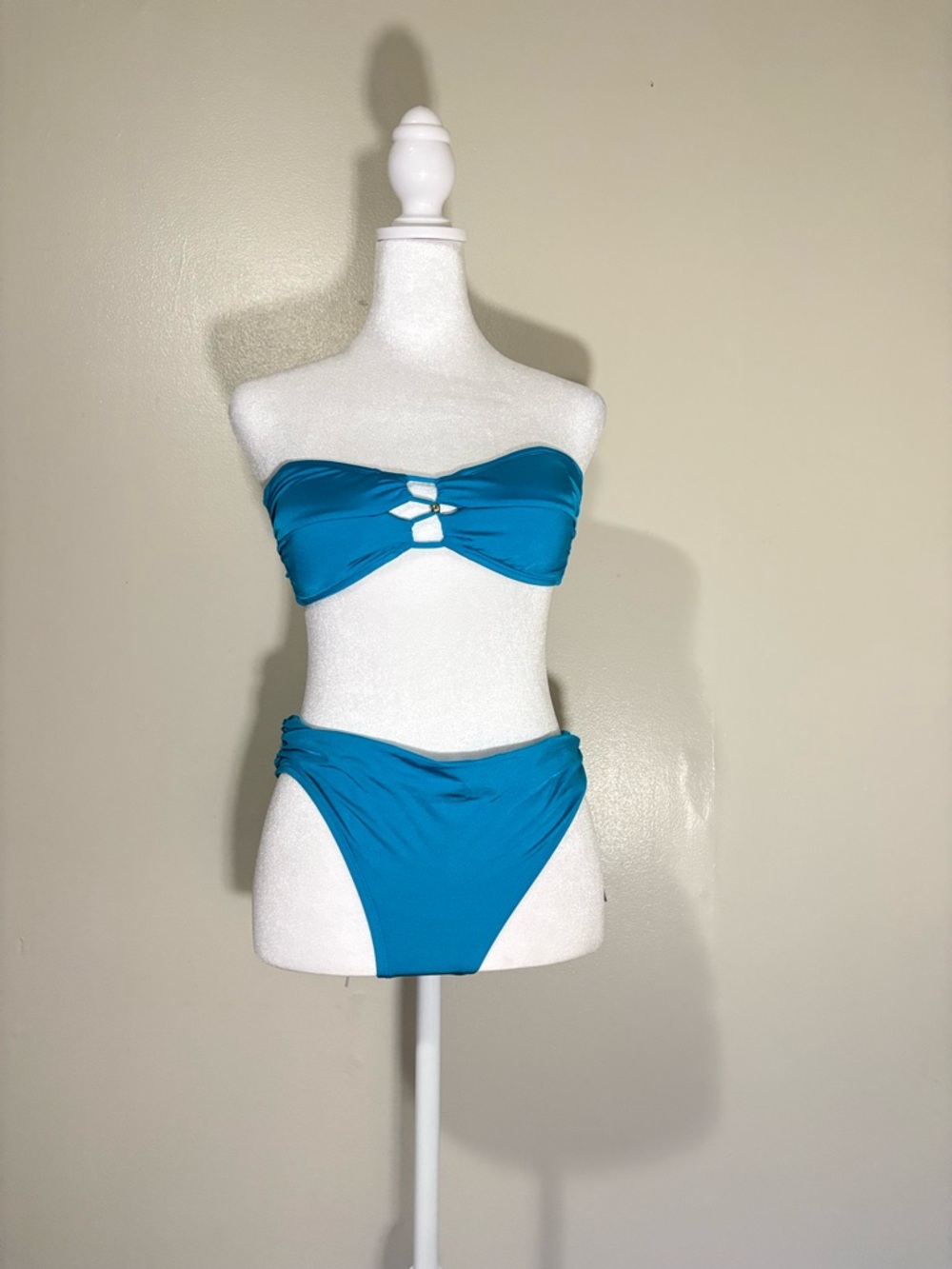 Kenneth cole . .Blue Bandeau Bikini Set